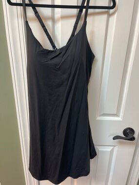 HALARA Black Mini Slip Dress